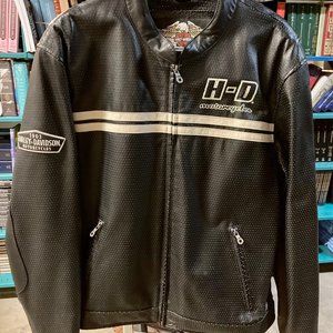 Mens XL Leather Harley Davidson,H-D Moto Jacket-2007,Classic!